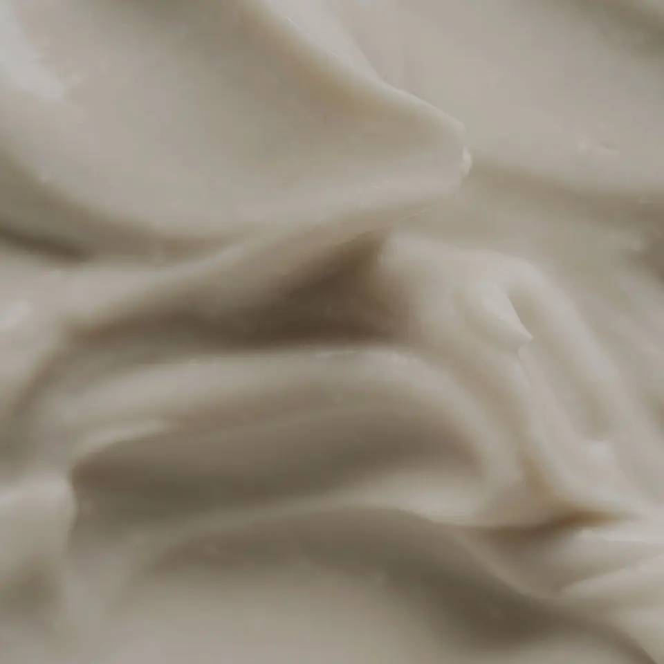 Texture onctueuse d'une crème de soin